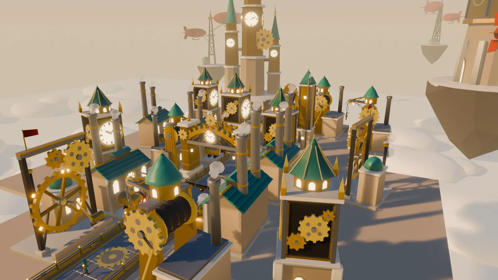 Clockwork Spires, a wide view of the world